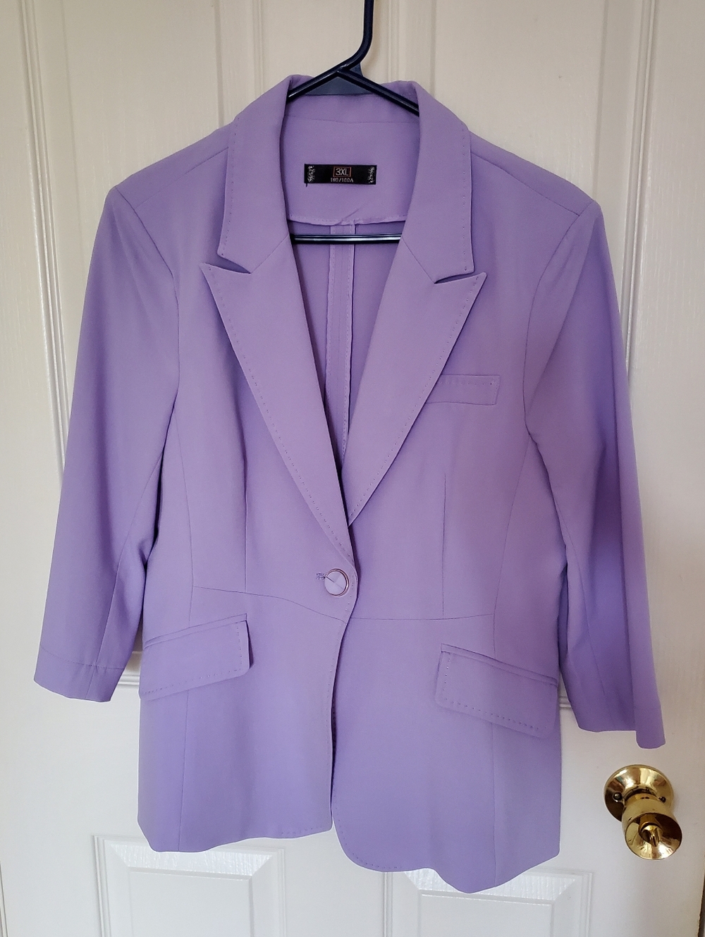 SO Lavender Purple Single-Button Blazer Jacket